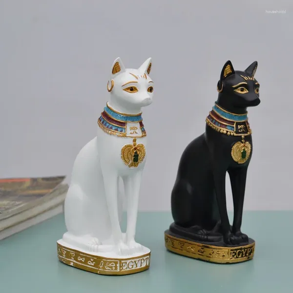 Figurines décoratives en forme de chat, décoration égyptienne, déesse Vintage, pour la maison et le jardin