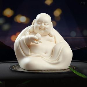 Figurines décoratives Céramique Bouddha Statue Porcelaine MAITREYA ORNAUGENT