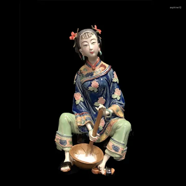 Figurines décoratifs céramique classique belles femmes statues dame art sculpture fille figurine figure artisanat créatif chinois décoration intérieure
