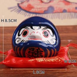 Figurines décoratives Céramique Daruma petite taille Piggy Bank Sushi Bar décoration Home Ornements japonais Dharma