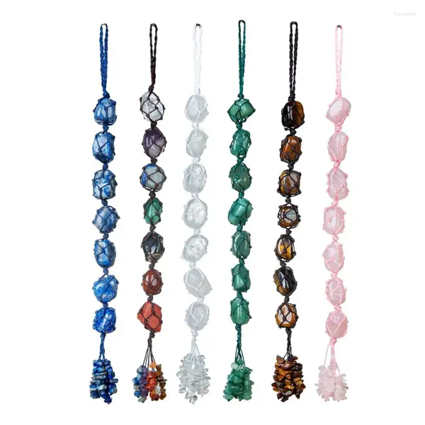 Figuras decorativas CHAKRA CRISTAL GEMSTONE Ventana colgante Feng Shui Yoga Meditación Ornamento Healing Palma Corso Correo