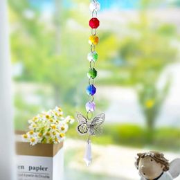 Figurines décoratines chakra suncatcher papillon suspendu marker arc-en-ciel guirlande cristal gincule prisme pendulum léger capteur de perles