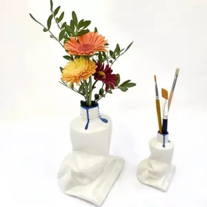Decoratieve beeldjes chic gedroogde bloemenvaas nieuwheid ontwerp herbruikbare vazen standbeeld regelen meubelsartikelen