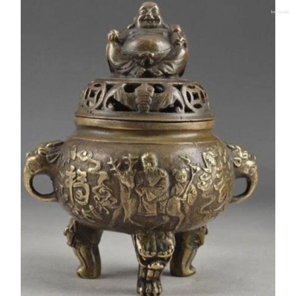 Figurines décoratives en laiton chinois, marteau à main Vintage, bouddha, exorcisme, brûleur d'encens
