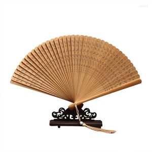 Decoratieve beeldjes Chinese klassieke vouwventilator Handgemaakte Prachtige Hollow Out Creation Mini Handheld Hanfu Cheongsam Matching Bamboo