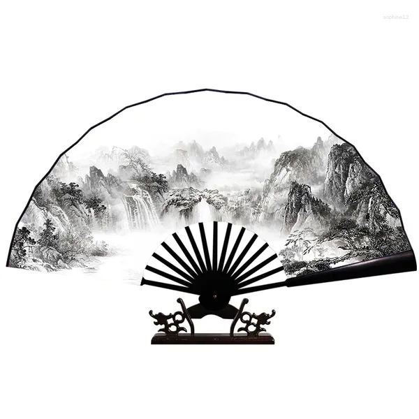 Figuras decorativas Fan de papel Xuan Classical Classical Fans Vintage Fans Lady Dance Hand Bamboo Abanicos para Boda