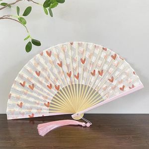 Decoratieve beeldjes Chinese ventilator vouwen dansende hand bruiloft geschenk ambachtelijk zijden doek duurzaam handige opening en sluiting draagbaar