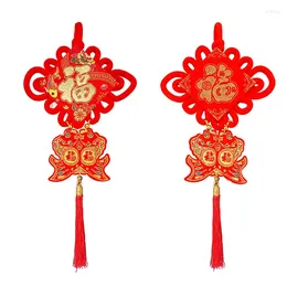 Figuras decorativas Sala de estar colgante de nudos chinos Fuídos Fu Paz Fortuna con corazón Festival de primavera de alto grado Decoración del año