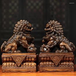 Decoratieve beeldjes Chinese leeuw ornament Beijing Resin Craft Craft Home Living Room Decoratie Shop Opening Gift