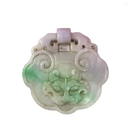 Figurines décoratives pendentif imprimé animal en vieux jade chinois, symbole de paix et de bonheur