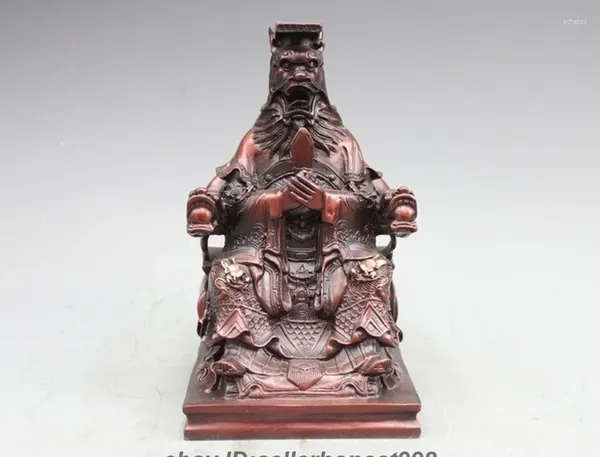 Figurines décoratives Chinois Pure Bronze Mythologie Légende Dragon King Dieu Bouddha Statue