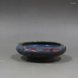 Figurines décoratives chinois chant juin kiln porcelaine glaçure bleue rouge conception de dession de conception de conception 3,15 "