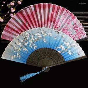 Decoratieve beeldjes Chinese stijl Dance Wedding Party Silk Vouw Hand Fan Vintage Women Po Prop Tool Art Craft Home Decoratie