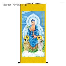 Figurines décoratives Tissu de soie de style chinois sans maître tathagata bouddha bodhisattva décoration de maison ferg shui People