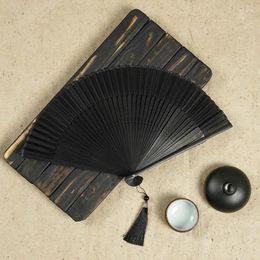 Figurines décoratives de style chinois en bois fan espagnol pour danse en tissu imprimé à main pliant décoration de maison