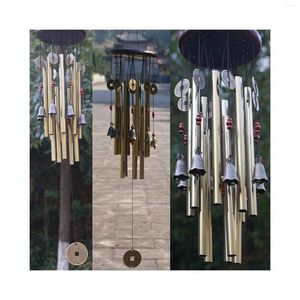 Figurines décoratives Les carillons éoliens traditionnels chinois créent une atmosphère chanceuse Carillons éoliens à plusieurs tubes pour la décoration intérieure Patio de jardin extérieur