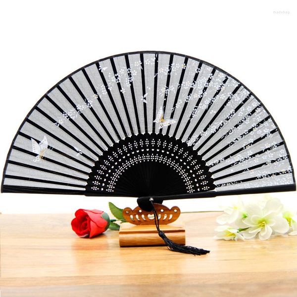 Figuras decorativas Estilo vintage chino Fan plegable Madre de madera Antiguo para hombres y mujeres Cool Cool Party Dance Arte de arte de baile