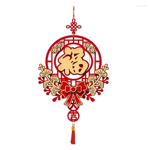 Figurines décoratives de l'année chinoise décorations de porte nœud de richesse de la richesse