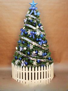 Figurines décoratines Christmas de cryptage bleu arbre package de scène accessoires de décoration