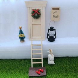 Figurines décoratines Boots de Noël arbre couronne pin pine santa claus tapis balai accessoires miniatures cadeaux pour la maison décoratine an