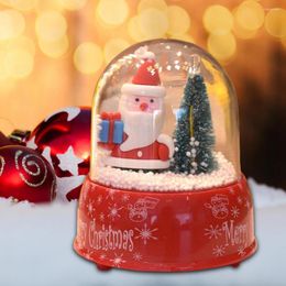 Decoratieve beeldjes kerstcadeau Musical Box Snowman Snow Globe 3D Cartoon Decoration Music