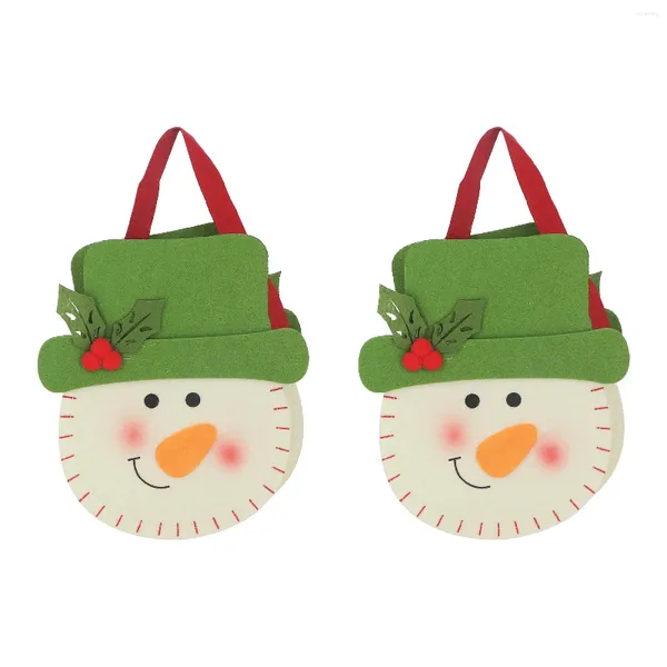 Figurines décoratines Sacages cadeaux de Noël sac léger beaux pour les jouets de décoration de fête de vacances en pain d'épice