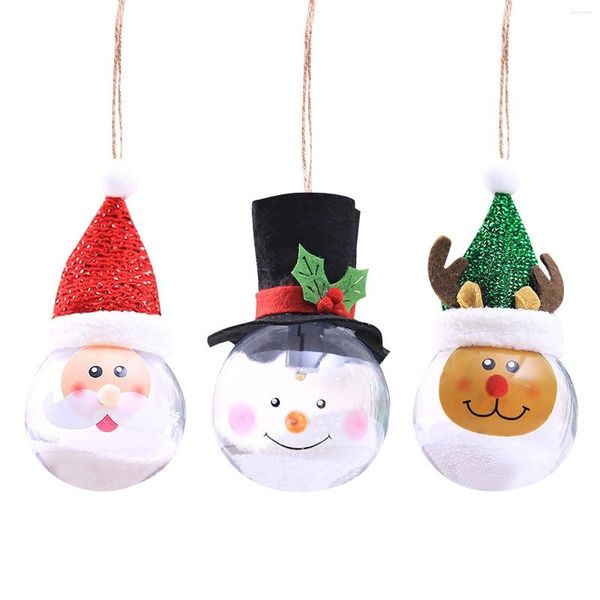 Figuritas decorativas, decoración colgante de Navidad, bola transparente luminosa, adornos para árboles al aire libre, decoraciones para el hogar, Xams Noel 2023