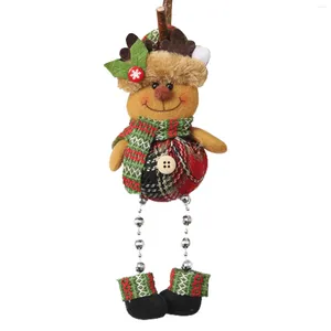 Figurines décoratines Christmas suspendues poupées avec une grille de farce tissu Santa Claus Snowman pour ami Famille voisins Gift