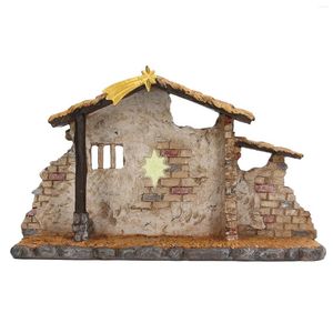 Decoratieve beeldjes Kerstmisbeheerder Standbeeld Nativity Scene Resin Materiaal voor geschenken