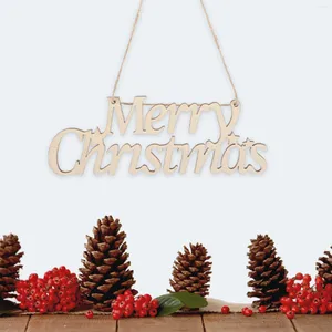Figurines décoratives Signes en bois de Noël en bois joyeux lettre suspendue lettre murale décor bricolage