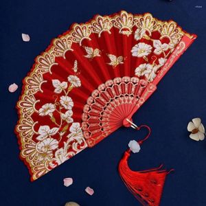 Decoratieve beeldjes klassieke Chinese stijl ventilator elegante zijden bloemen vlinder vouwen voor bruiloften feesten dansen luxe bruiloft