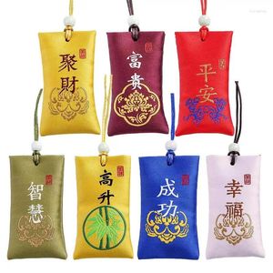 Figurines décoratives Classical chinois talisman spiritual Salt Pouch 4x7cm Hope Buddhist Collier For Protection Life