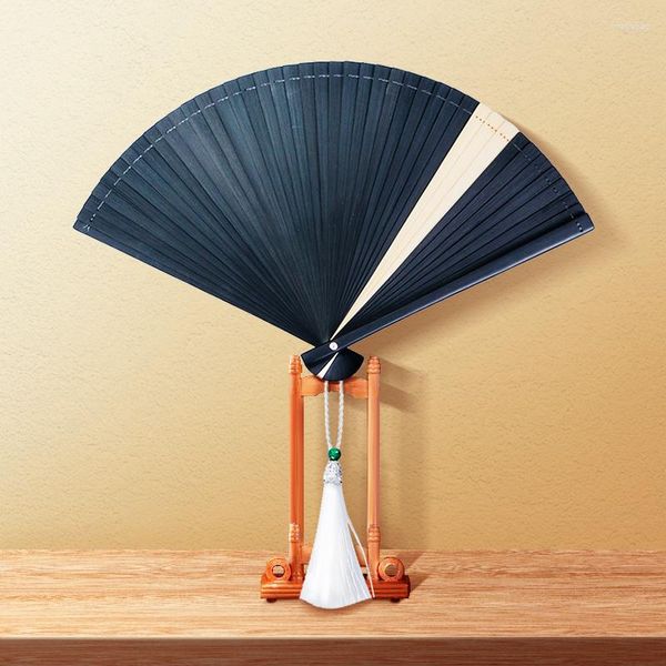 Figuras decorativas Fan de bambú plegable Ornamento Dance Kimono Estilo japonés Favores de boda de lujo FAVORS REGIDO CHINO