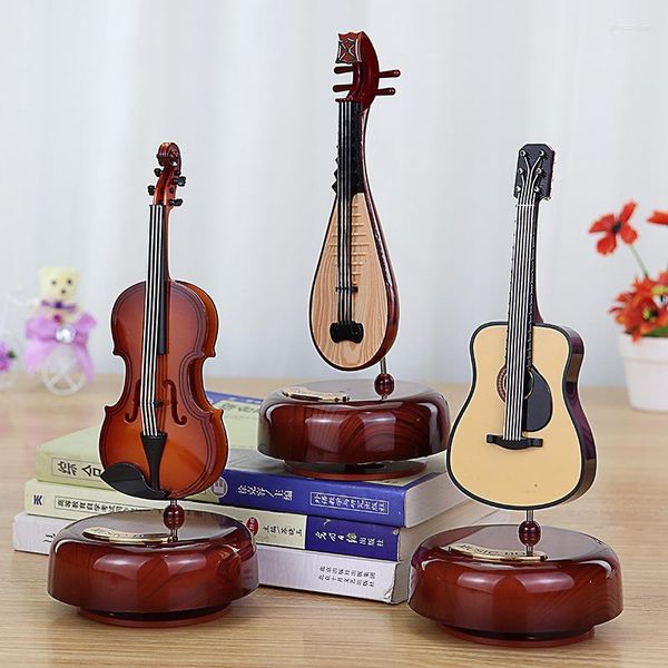Figurines décoratives Instrument de musique classique Octave à violon boîte à musique maison armoire à vin décoration Pipa chinois