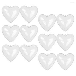 Figurines décoratives Clear Valentine Ball Ornements en plastique Plastic Plastic Factable Craft Transparent Bauble Christmas Wedding