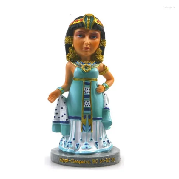 Figuras decorativas de Cleopatra, artesanías creativas de resina, estatua de celebridad mundial, recuerdo turístico, colección de regalos, decoración del hogar