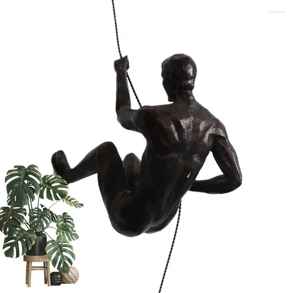 Figuras decorativas de escalada para hombre, esculturas de pared, estatua de resina, arte de atleta, adorno deportivo, figuras en miniatura para el hogar