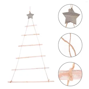 Figurines décoratives coheali Noël suspendus suspendus branche de la branche décoration de mur de paroi en bois