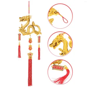 Decoratieve beeldjes collega geschenken Chinees stijl draken hangers lentefestival hangend ornament ornament decoraties auto -stof stof