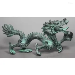 Figurines décoratives Collectables Chinois Folk Old Copper Handwork Dragon Statue
