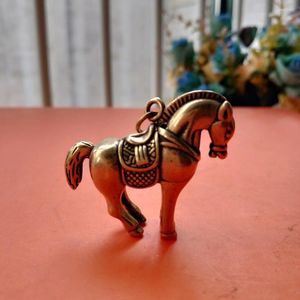 Collection de Figurines décoratives chinoises en laiton pur, pendentif Animal, joli cheval, petite Statue