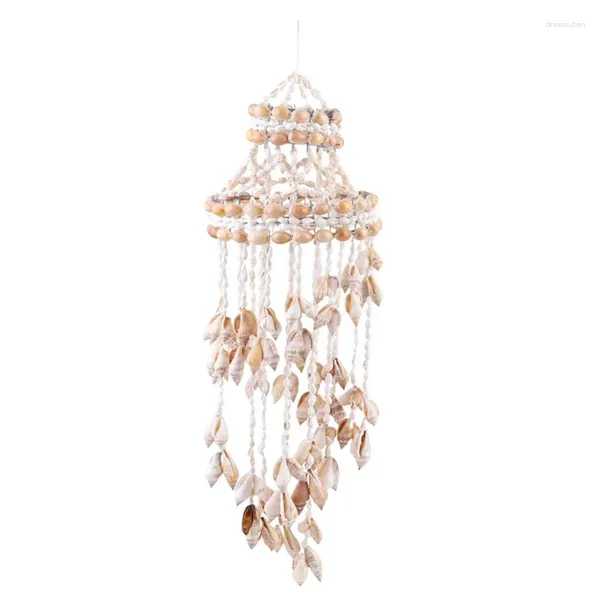 Figuras decorativas Conch Sea Shell Wind Chime Hanging Ornament Decoración de pared Colgante creativo