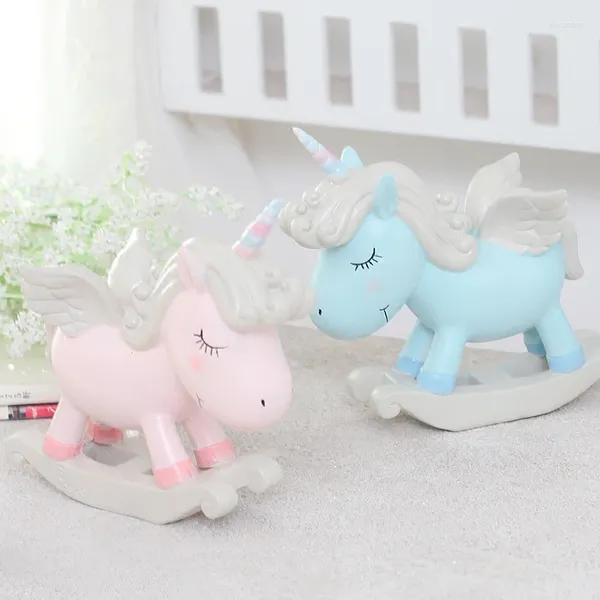 Figuritas decorativas, caballo de resina americano creativo, adornos para el hogar, regalo de cumpleaños nórdico, boda para parejas y niñas