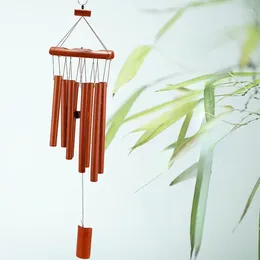 Decorative Figurines Creative Bamboo Wind Chime Pendants Chinese Style 8 Tube Balcony Garden Decoration Scenic Area Gift Pography Props