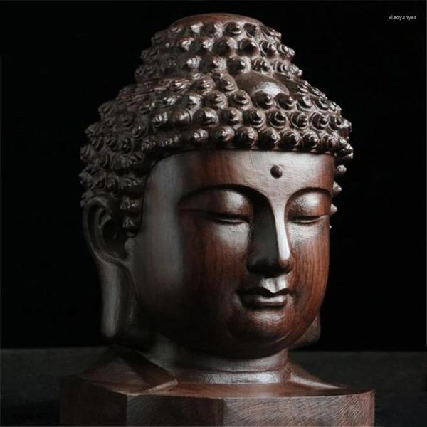 Figurines décoratives Creative Bouddha Statue en bois Sakyamuni Tathagata Figurine Inde Ornement d'artisanat