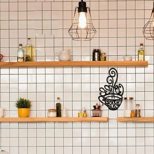 Figurines décoratives Creative Coffe Cup Iron Wall Art Sign for Coffee Bar Decor Metal suspendu