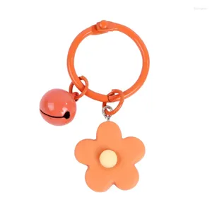 Decoratieve beeldjes Creatieve kleur Little Flower Bell hanger Keychain oortelefoon beschermende omslag ornamenten Journal Book Matching