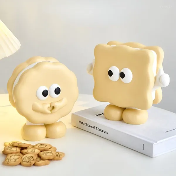 Figurines décoratives créatives mignons de forme de biscuit épargne cobriggy banc décoration maison salon armoire télévisée cadeau d'anniversaire pour enfants