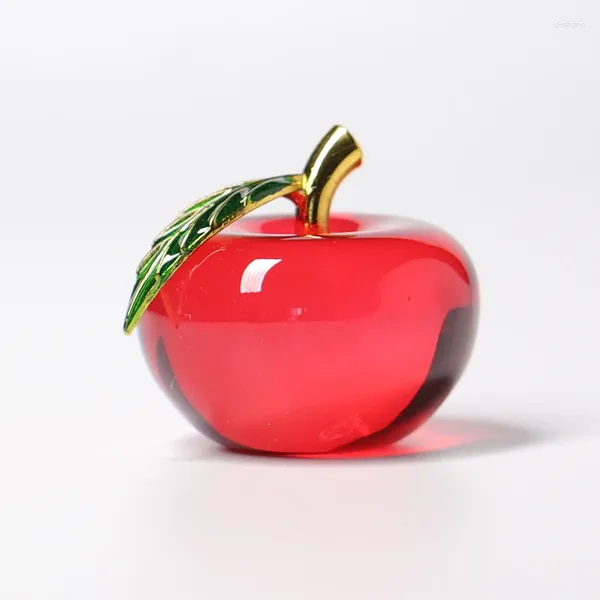 Figurines décoratives Creative Gift Glass Apple Girl's Graduation Graduation Christmasgift Fruit présente une maison