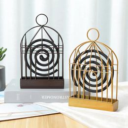 Figurines décoratives Créative Mosquito Bobine Holder Nordic Style Birdcage Shape Day d'été Iron Repule